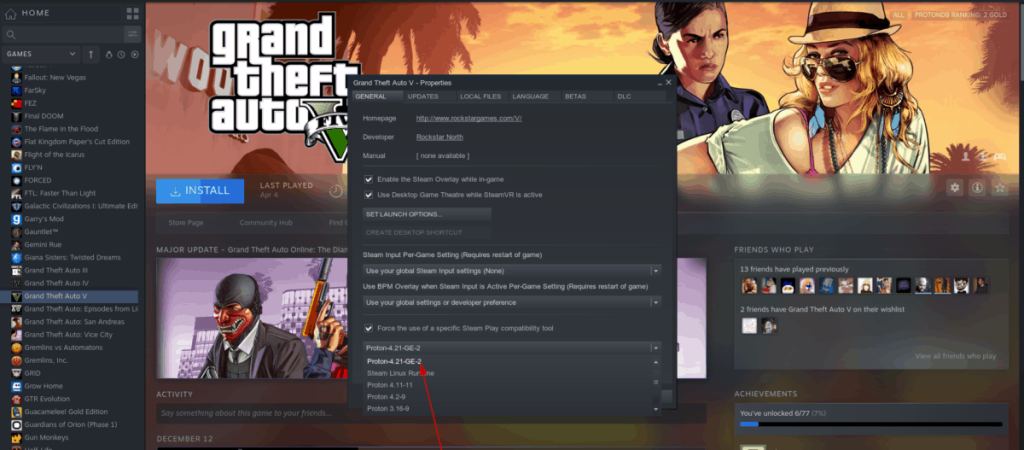 Cara memainkan Grand Theft Auto 5 di Linux