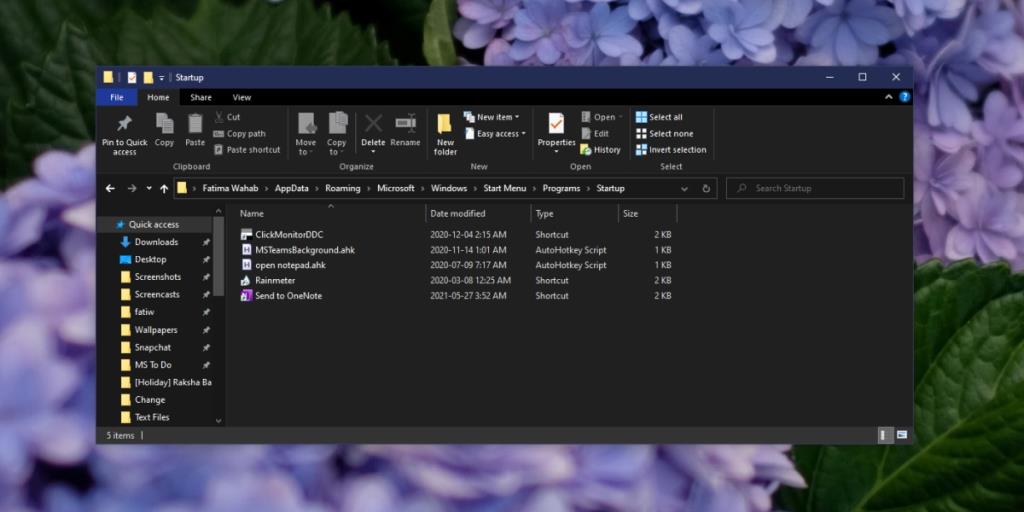 Cara menemukan lokasi Folder Startup Windows 10