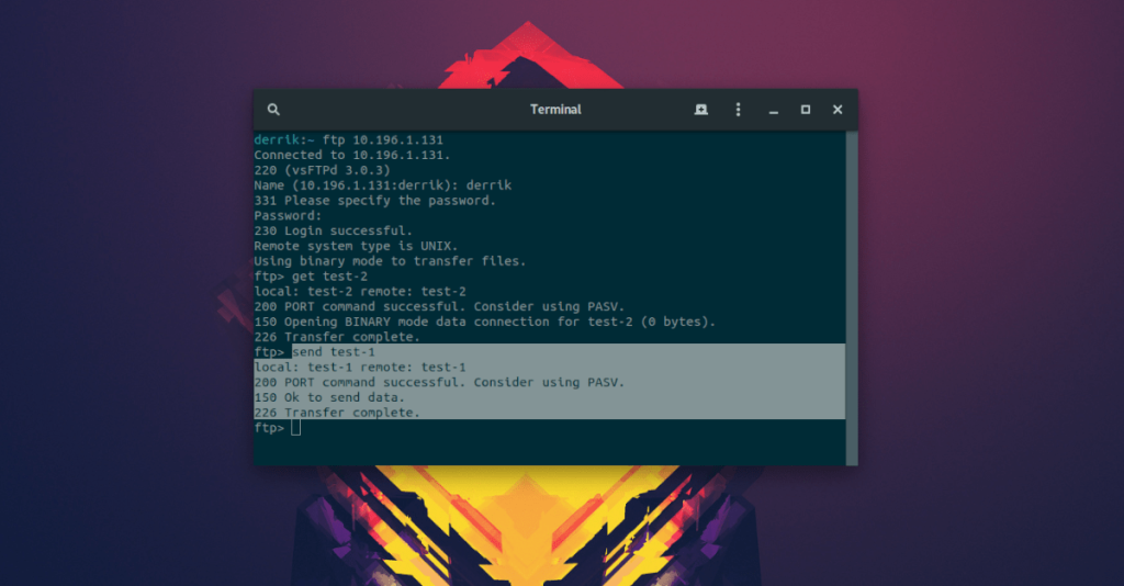 Cara menggunakan FTP dari baris perintah di Linux