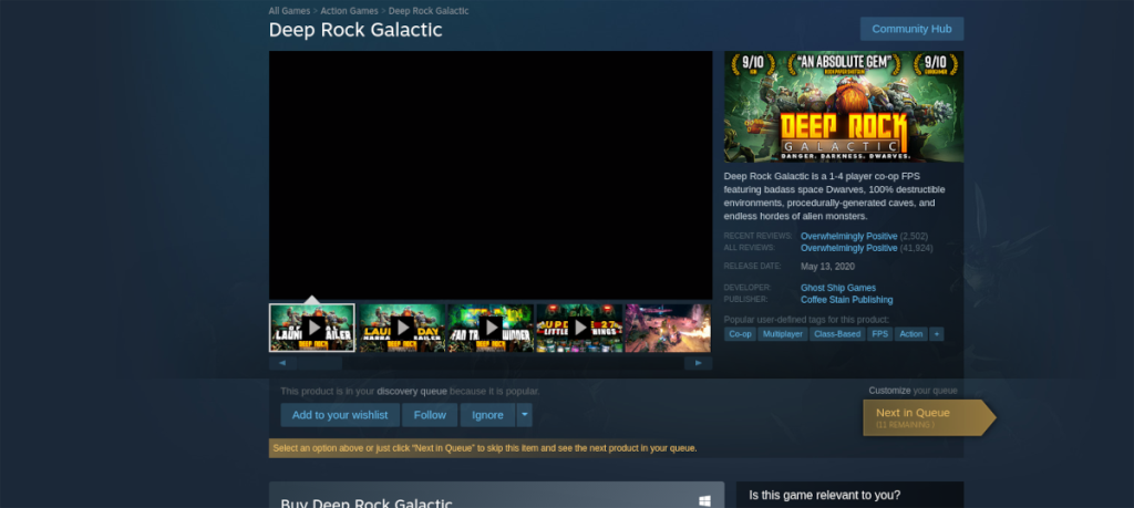 如何在 Linux 上玩 Deep Rock: Galactic