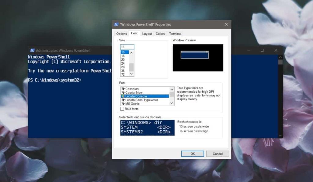 Cách sửa phông chữ không thay đổi trong PowerShell trên Windows 10