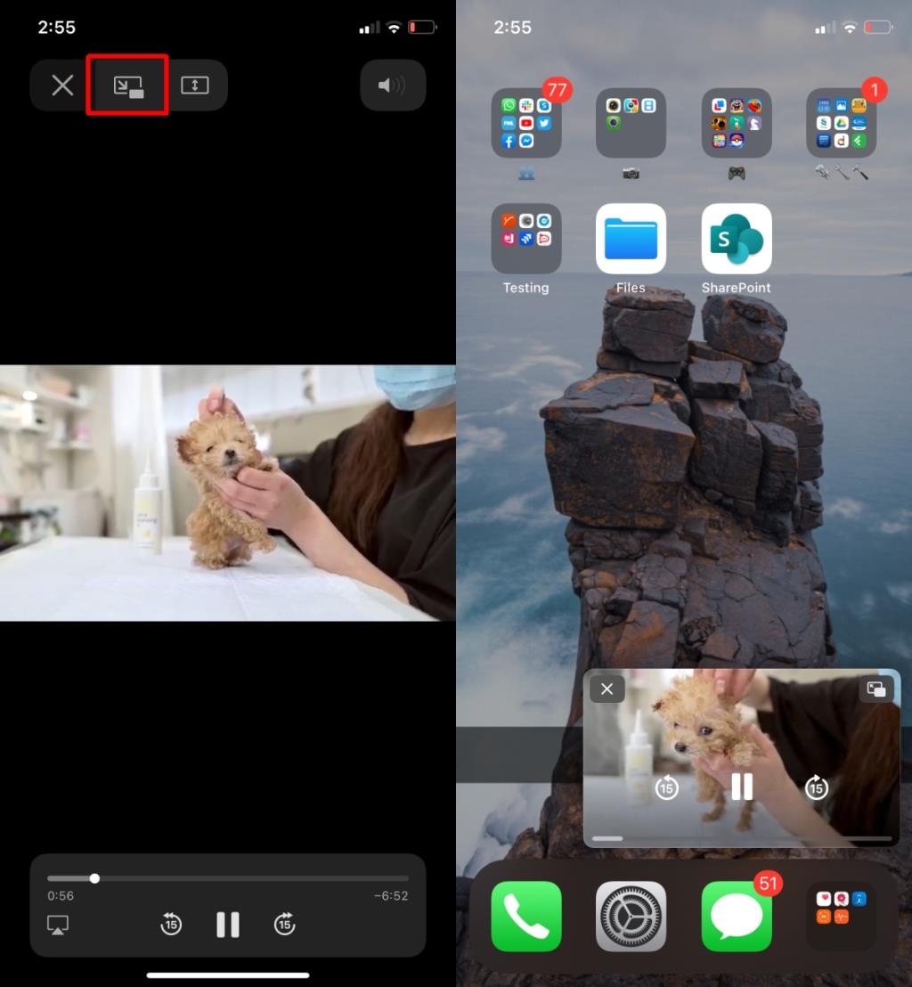 วิธีดู YouTube ในโหมดการแสดงภาพซ้อนภาพบน iOS 14