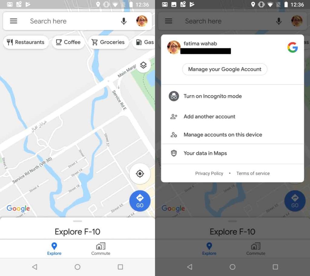 Como usar o Google Maps no modo de navegação anônima no Android