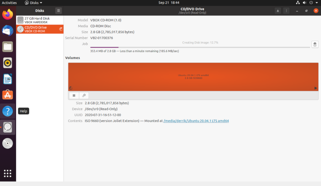 Cara mencadangkan CD-rom ke format ISO di Linux