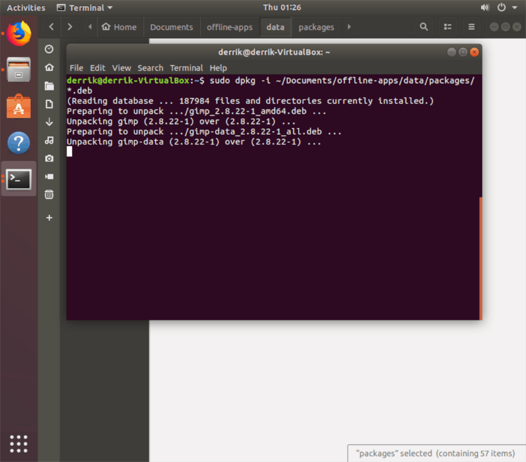 วิธีติดตั้งแอพ Ubuntu แบบออฟไลน์