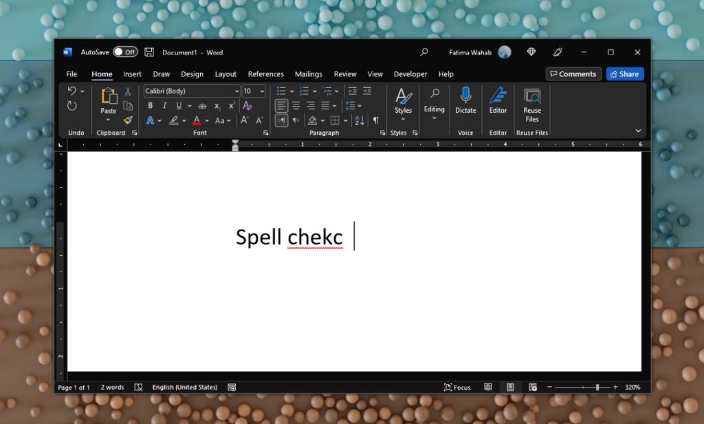 วิธีเรียกใช้การตรวจตัวสะกดใน Microsoft Word