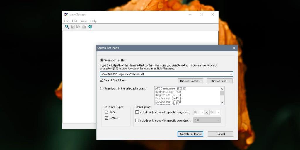 Como extrair um ícone de estoque do Windows 10