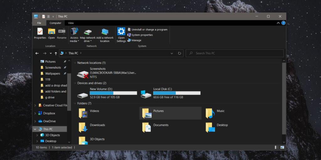 Cara mendorong Perangkat dan drive ke atas di PC ini di Windows 10