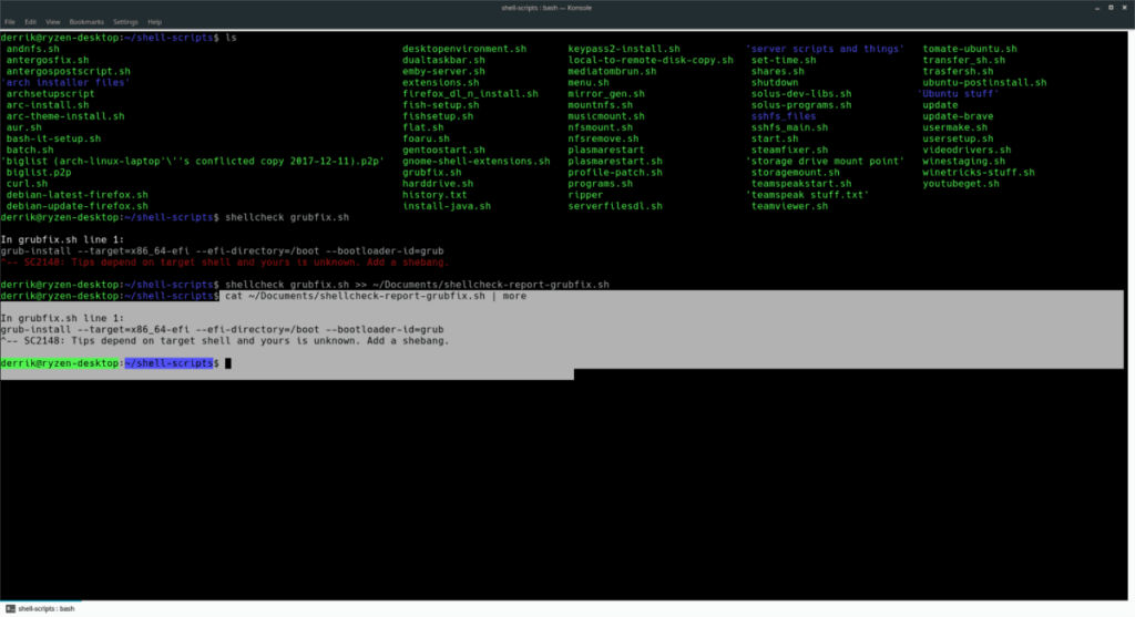 Como depurar scripts Linux Bash com ShellCheck