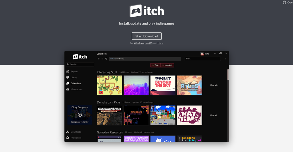 Cómo jugar juegos con Itch.io en Linux