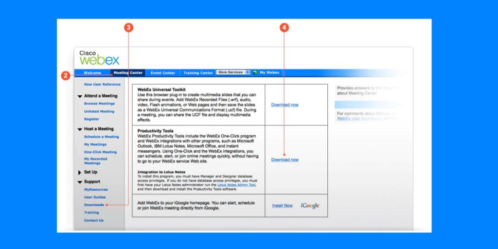 Cara mengunduh WebEx untuk Microsoft Outlook