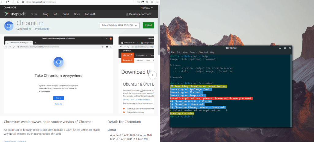 Cara mudah menemukan Snaps dan Flatpaks di Linux dengan Chob