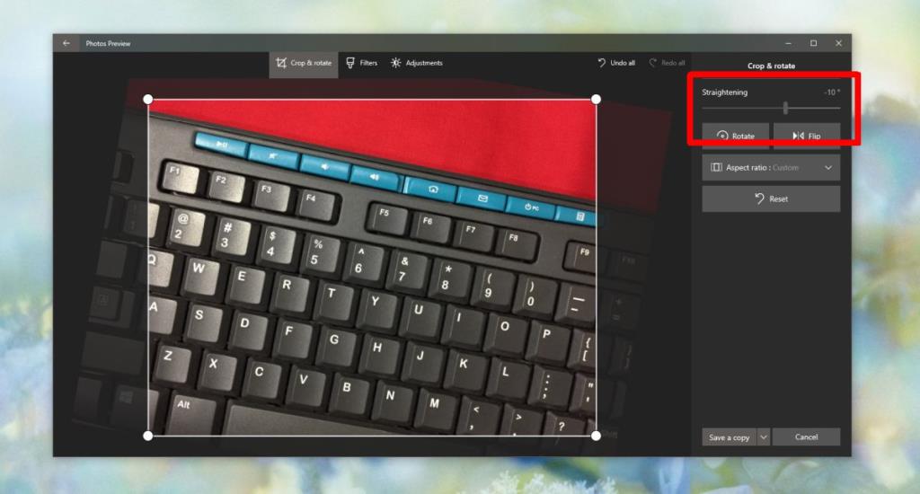 Cara meluruskan foto di Windows 10