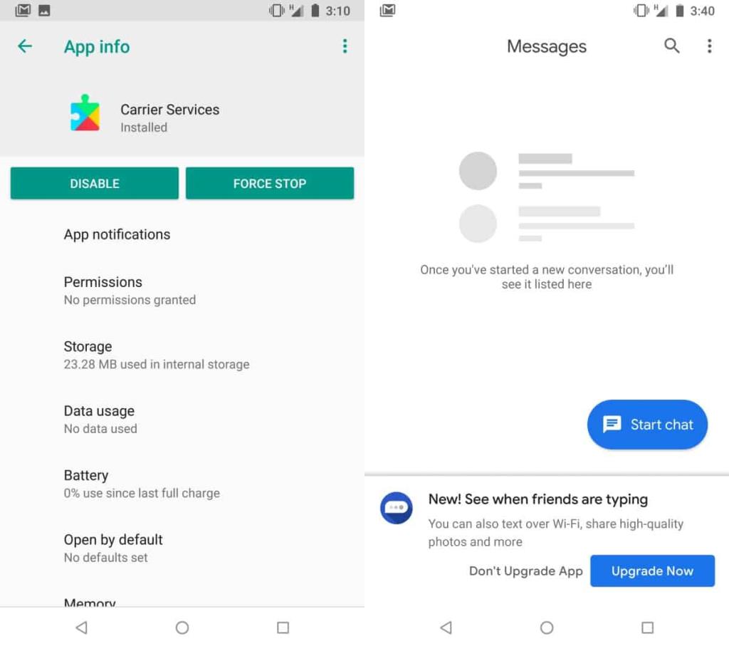 Come abilitare manualmente la messaggistica RCS su Android