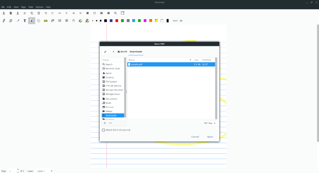 Cara membuat anotasi file PDF di Linux