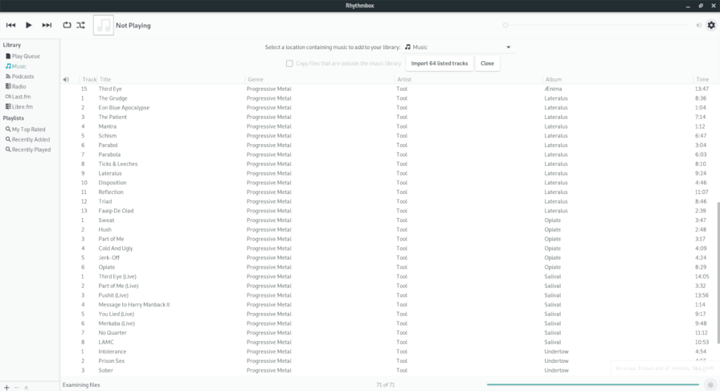 Cómo configurar una biblioteca de música en Rhythmbox en Linux