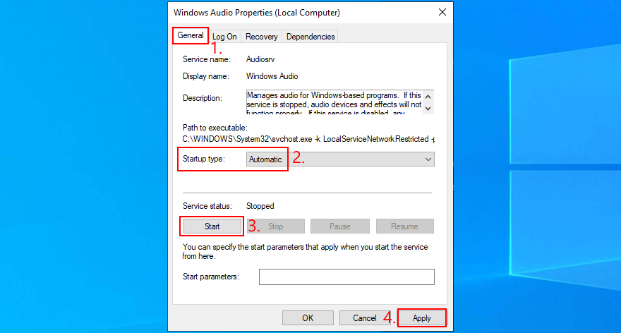 (CORRIGIDO) Erro do renderizador de áudio: Reinicie o computador