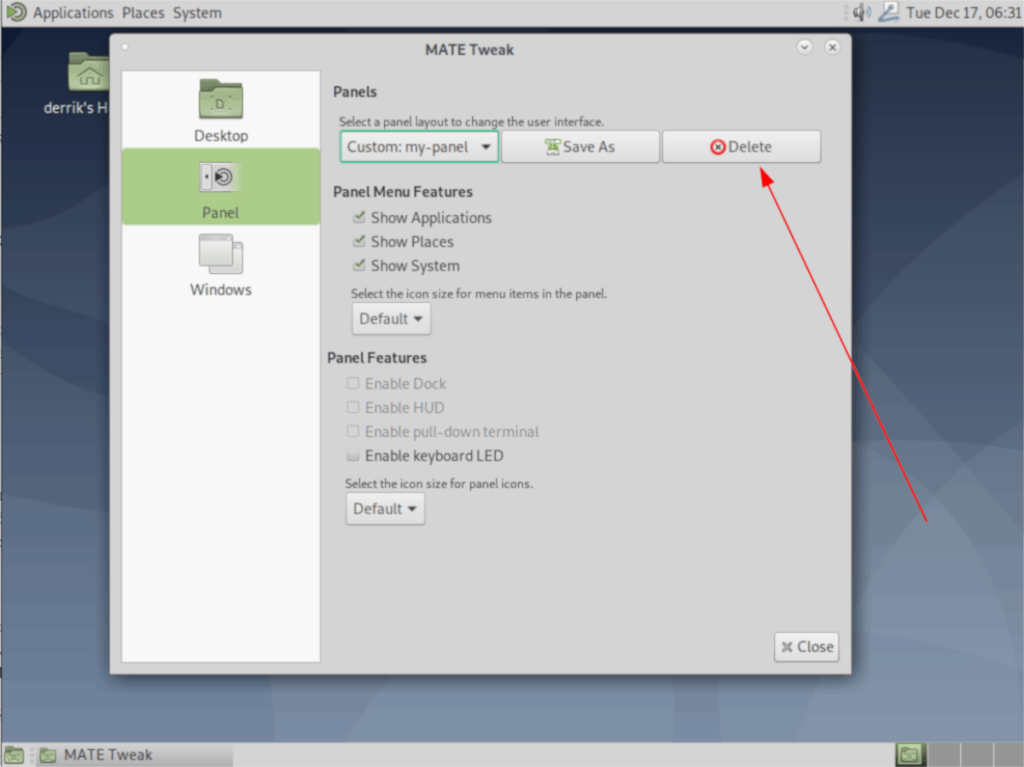 Cómo guardar las configuraciones del panel de escritorio de Mate