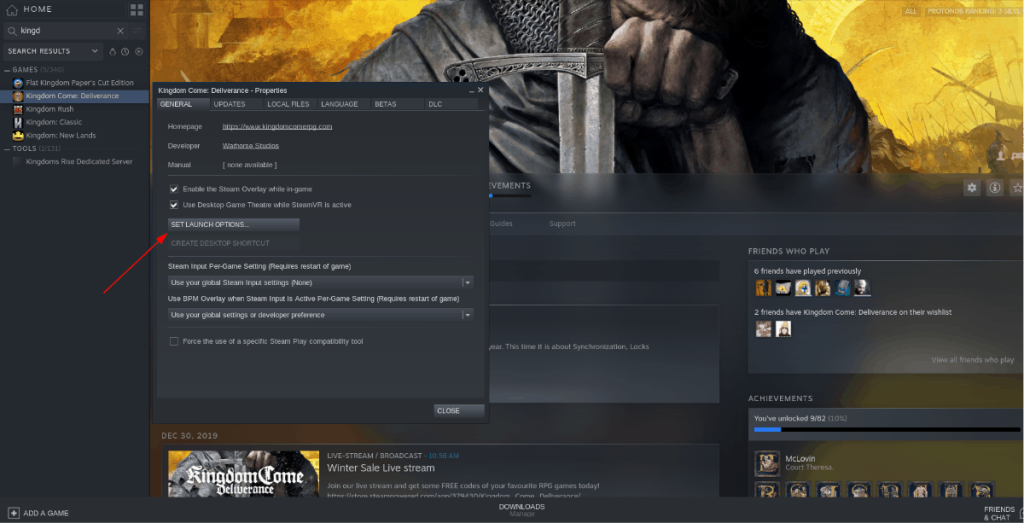 Cara memainkan Kingdom Come: Deliverance di Linux