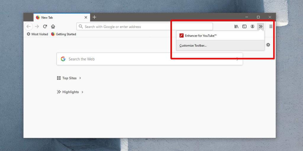 Cara menyembunyikan add-on Firefox di menu overflow