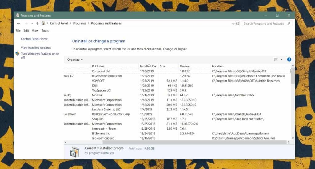 Cara menemukan direktori aplikasi dari Control Panel di Windows 10