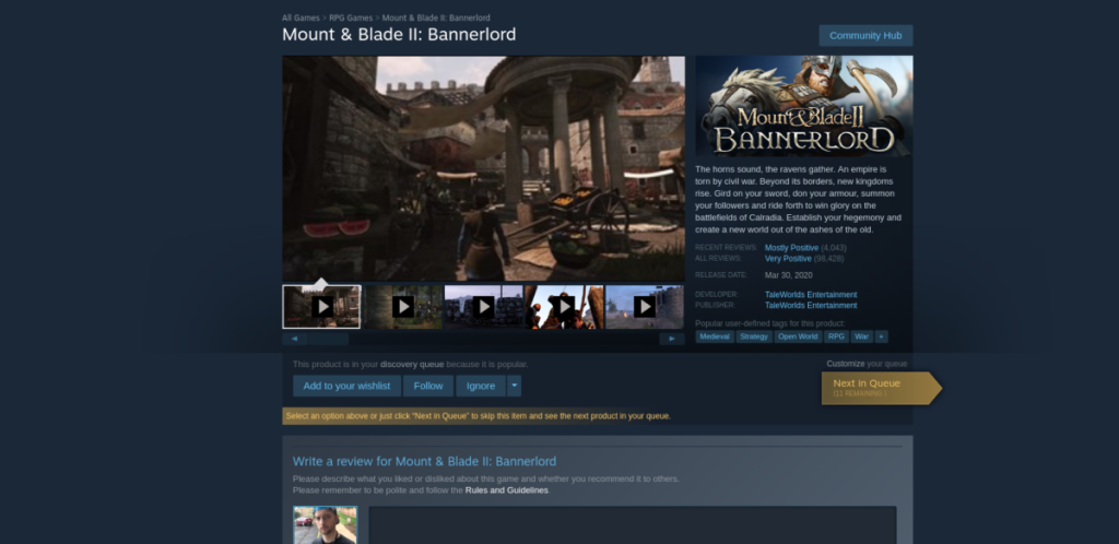 Como jogar Mount & Blade II: Bannerlord no Linux