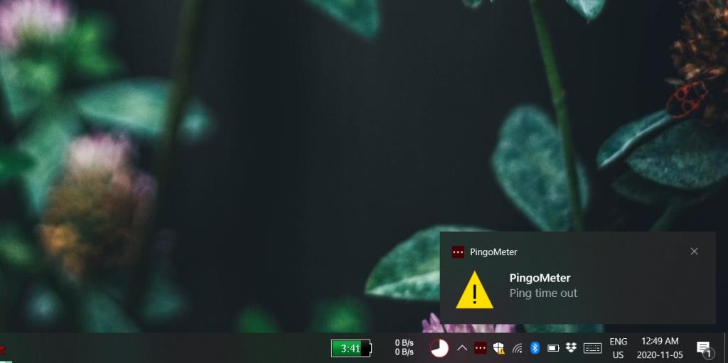 Como visualizar o ping na bandeja do sistema no Windows 10