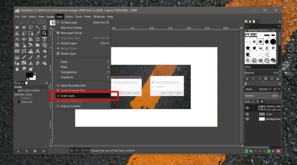 Come ridimensionare unimmagine in GIMP su Windows 10