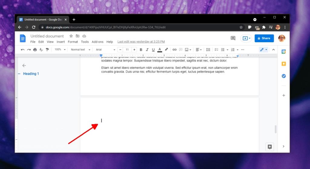 วิธีลบหน้าว่างใน Google Documents