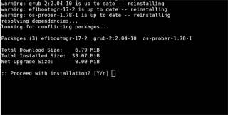 Cómo reinstalar Grub en Arch Linux