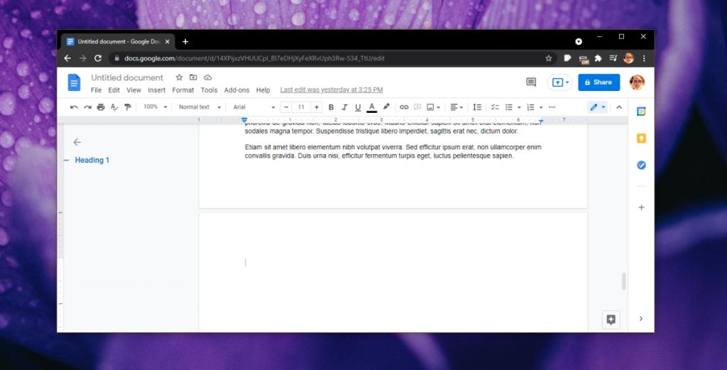 Cara menghapus halaman kosong di Google Documents