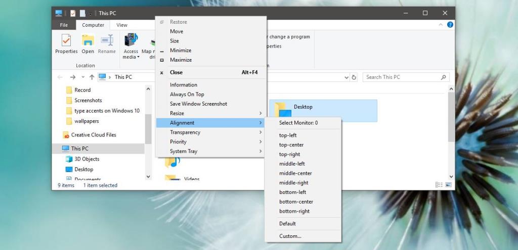 Cara memusatkan dan mengubah ukuran jendela aplikasi di Windows 10