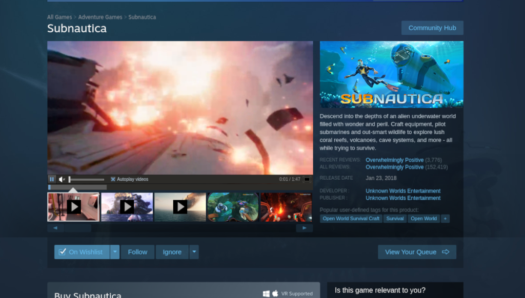 Как играть в Subnautica в Linux