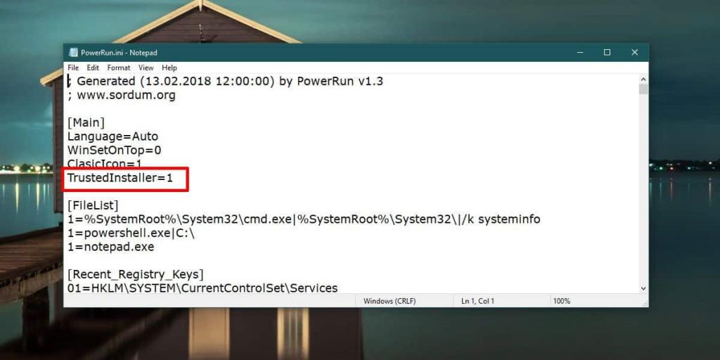 Cara menjalankan aplikasi dengan hak istimewa TrustedInstaller di Windows 10