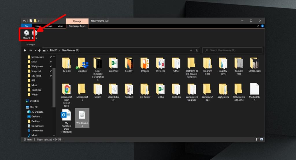 วิธีเมานต์อิมเมจ ISO บน Windows 10
