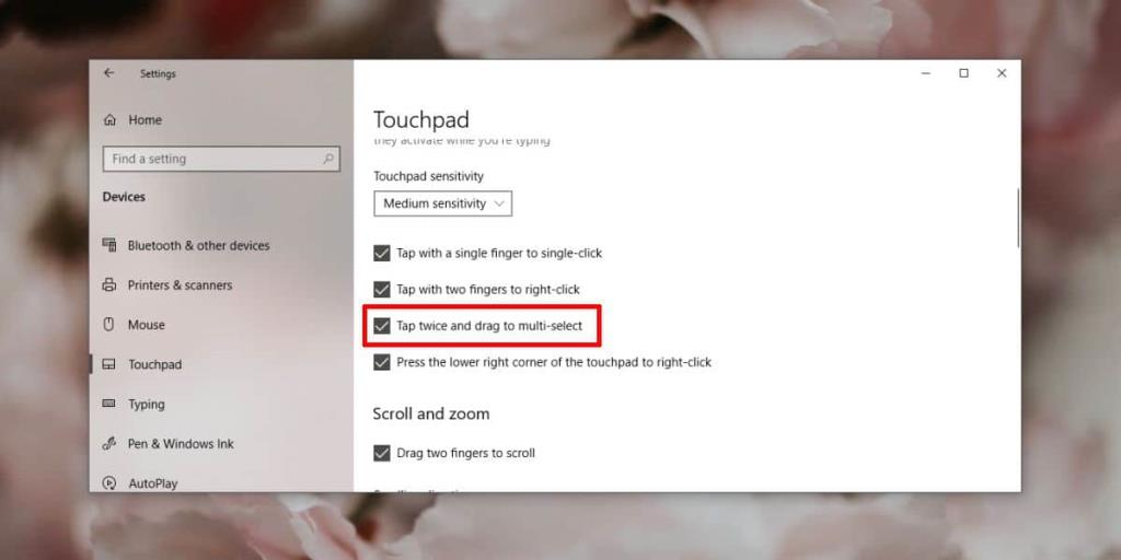 Como evitar arrastar e soltar acidentalmente com touchpad no Windows 10