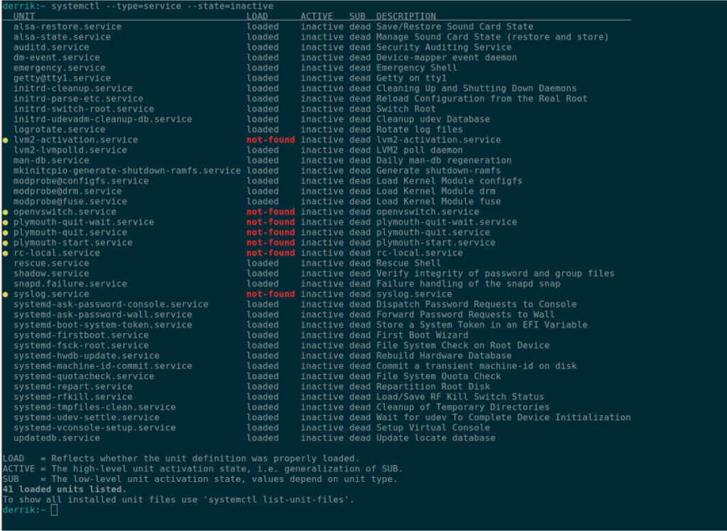 Linux: วิธีใช้ Systemd เพื่อแสดงรายการบริการ