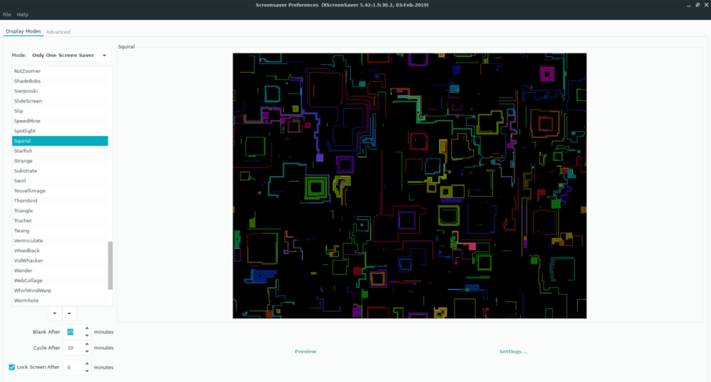 Bagaimana cara mengubah screensaver di XFCE