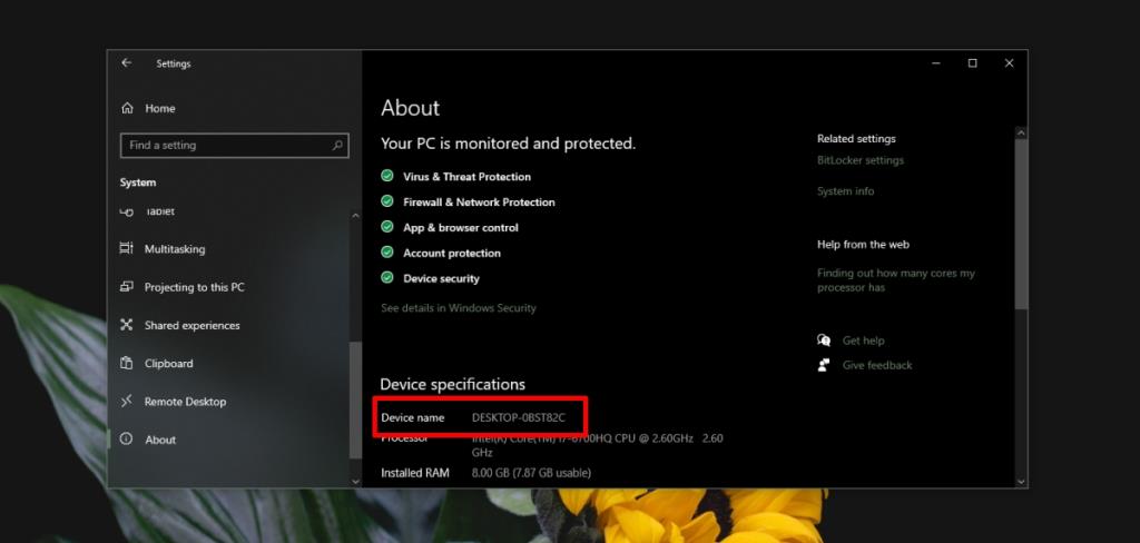 Como encontrar o nome do computador no Windows 10