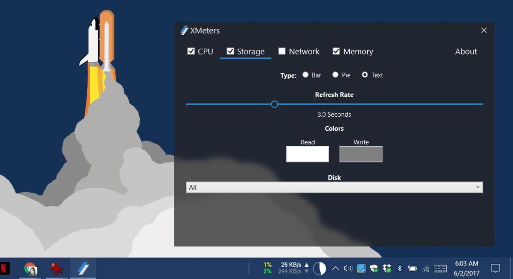 Visualizza CPU, memoria, disco e utilizzo della rete nella barra delle applicazioni in Windows 10