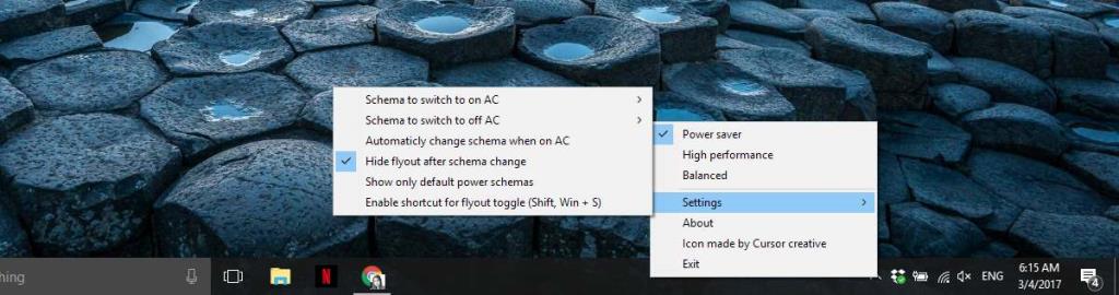 Como alterar o plano de energia da bandeja do sistema no Windows 10