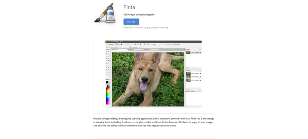 Cara menginstal editor gambar Pinta di Linux