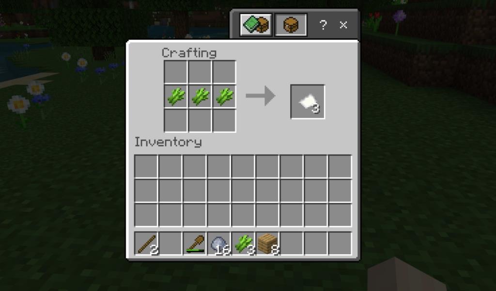 Cara membuat kertas di Minecraft