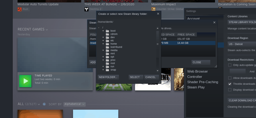 Cara mengunduh game Steam ke USB di Linux