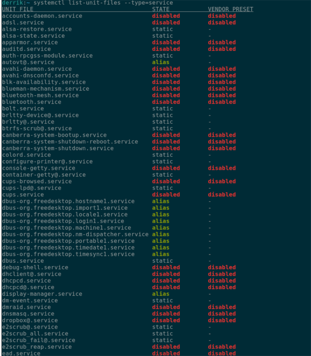 Linux：如何使用 Systemd 列出服務