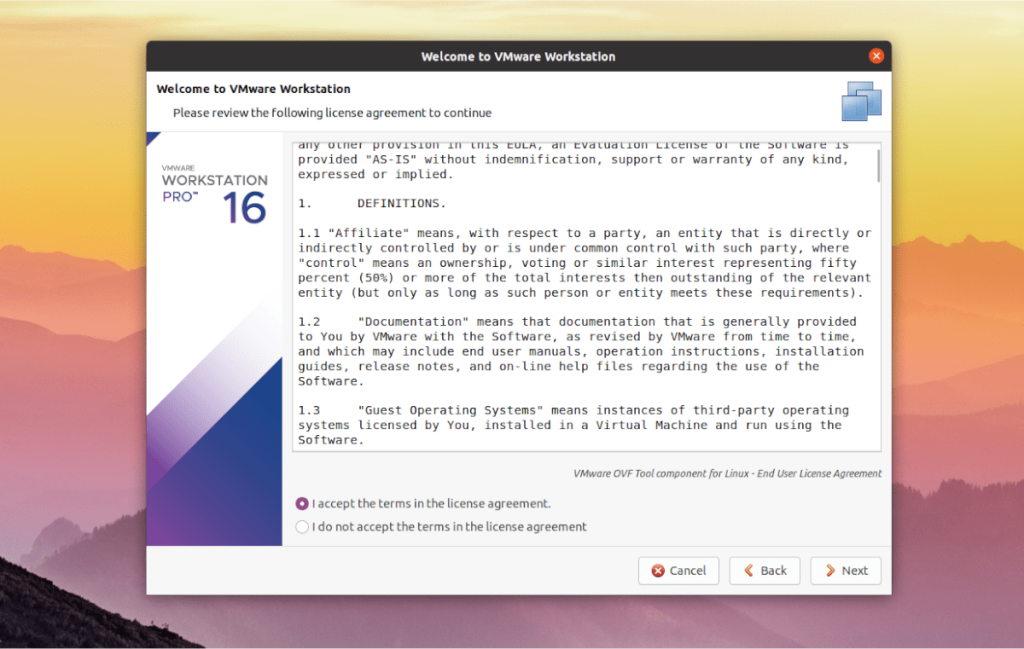 Ubuntu: ดาวน์โหลดและตั้งค่า VMware Workstation 16 [คำแนะนำ]