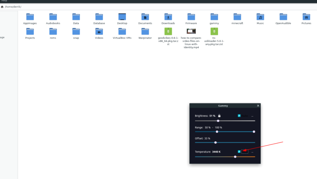 How to change the color temperature on Linux with Gammy