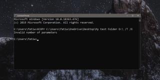 Cách nhập đường dẫn tệp hoặc thư mục có dấu cách trong Command Prompt trên Windows 10