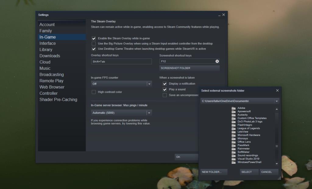 วิธีเปลี่ยนโฟลเดอร์สกรีนช็อต Steam บน Windows 10