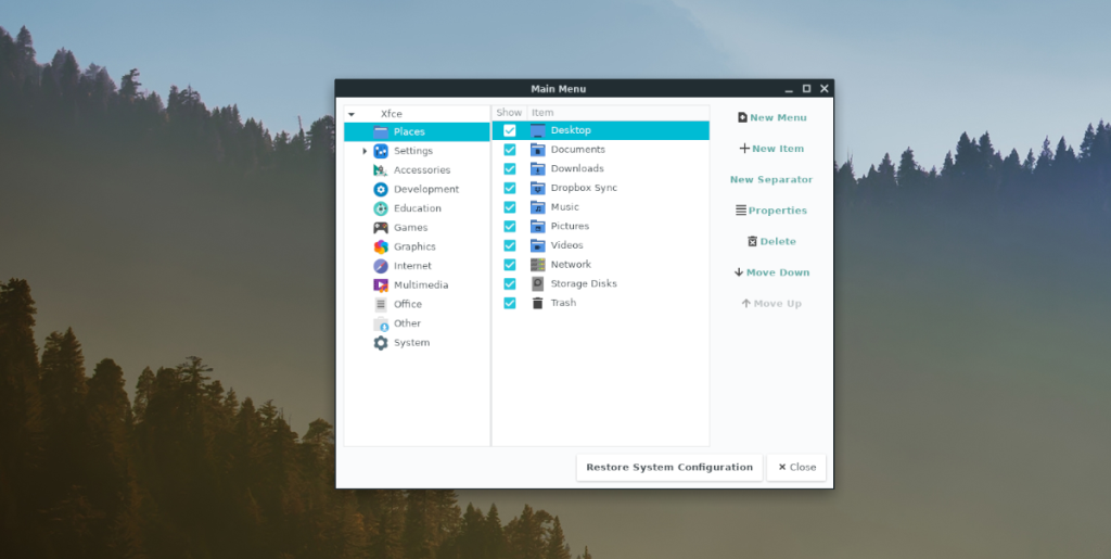 วิธีเพิ่มโฟลเดอร์ไฟล์ในเมนู XFCE4